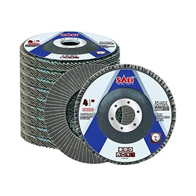 Sali 12 Pack Flap Disc 120 Grit 4.5" X 7/8-Inch Sanding Disc Bevel Tip #29 Premium U Grad Industrijali Angle Grinder Grinding Wheel Prestazzjoni Għolja Tħin Xifer
